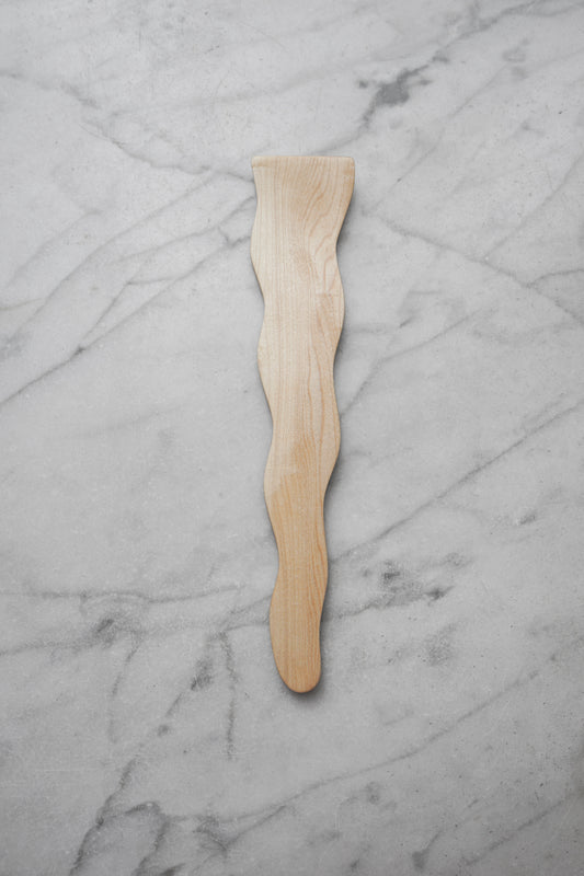 Flat Line - Wavy Spatula - Walnut, Cherry, or Maple Wood