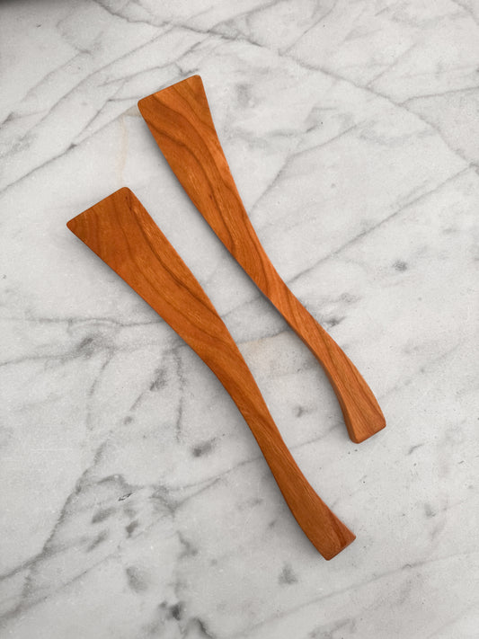 Curvy Salad Set - Cherry Wood