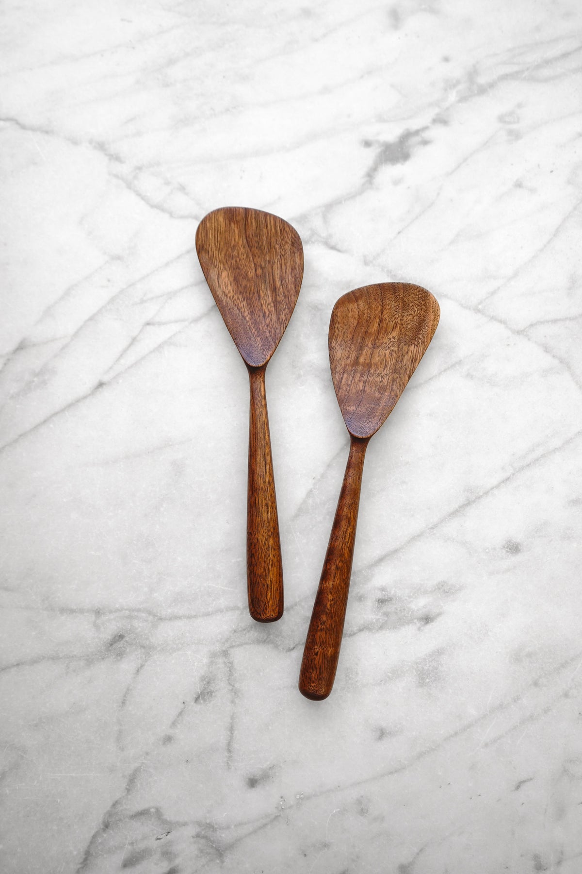 Modern Salad Set - Walnut, Cherry, or Maple Wood