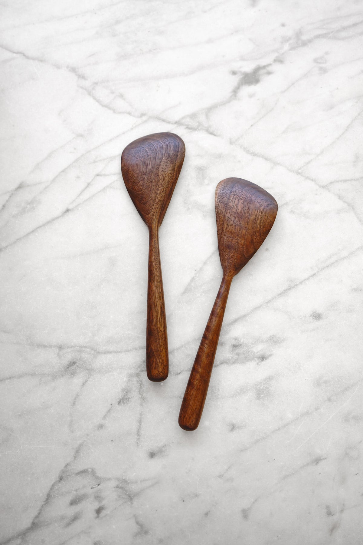 Modern Salad Set - Walnut, Cherry, or Maple Wood