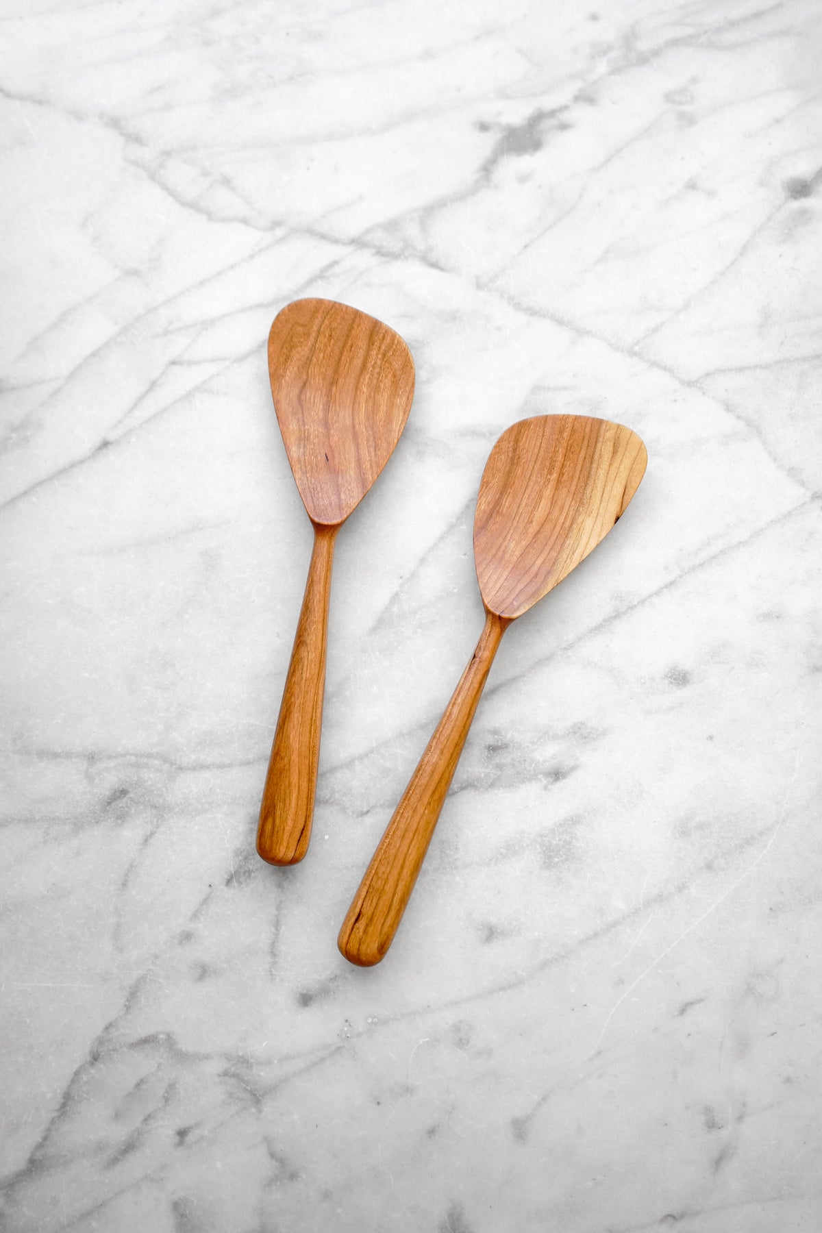 Modern Salad Set - Walnut, Cherry, or Maple Wood