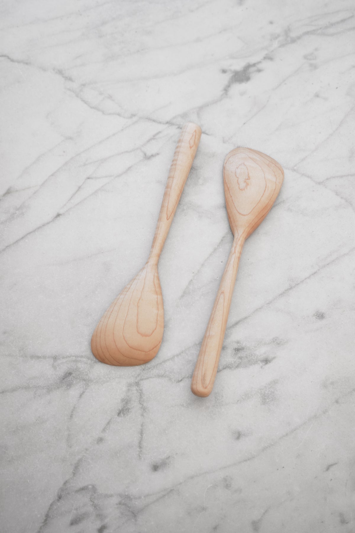 Modern Salad Set - Walnut, Cherry, or Maple Wood