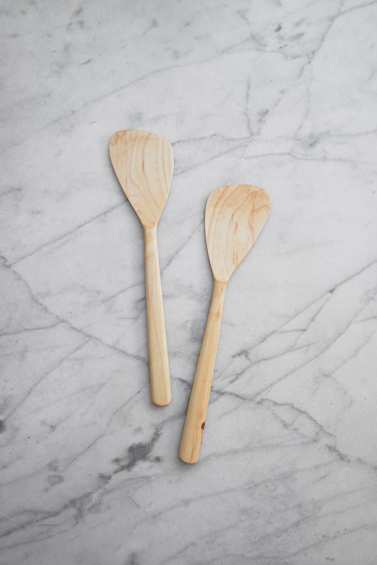 Flat Line - Modern Salad Set - Walnut, Cherry, and Maple Wood