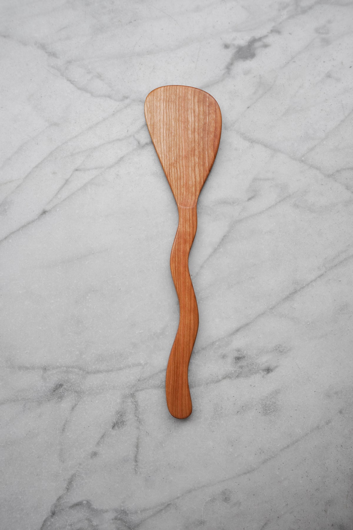 Flat Line - Squiggly Spatula - Walnut, Cherry, or Maple Wood
