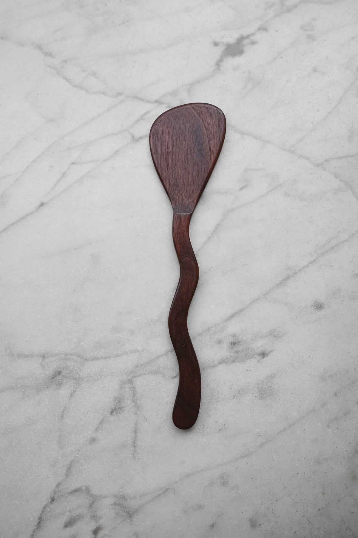 Flat Line - Squiggly Spatula - Walnut, Cherry, or Maple Wood