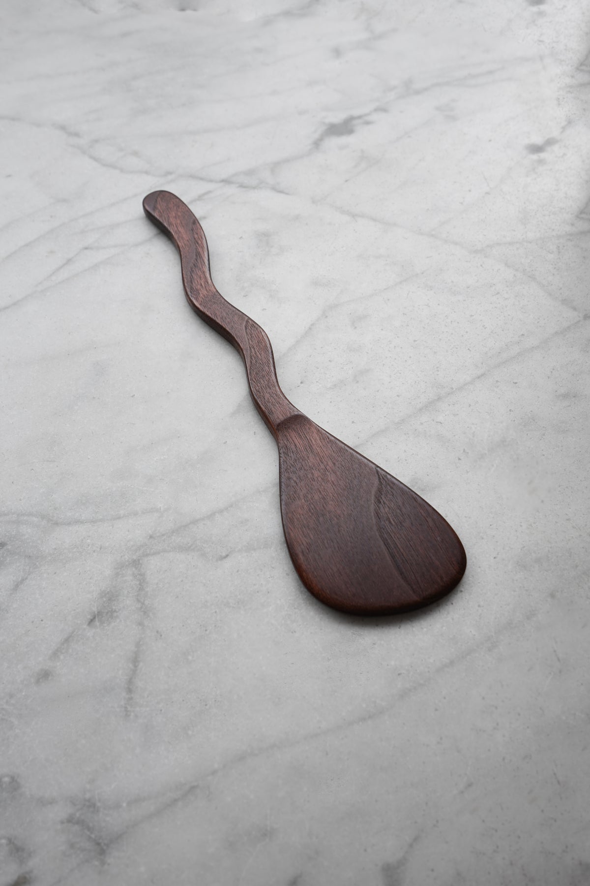 Flat Line - Squiggly Spatula - Walnut, Cherry, or Maple Wood