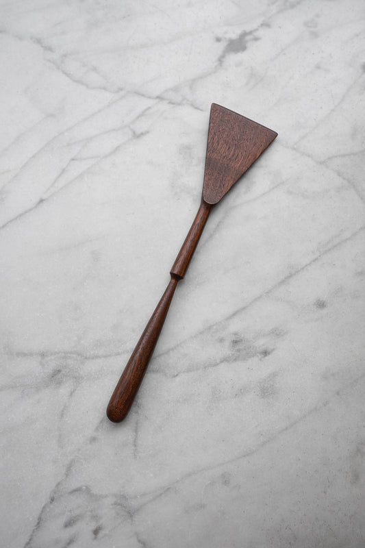 Triangle Spatula - Pinched Handle - Walnut or Cherry Wood