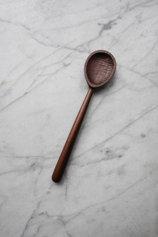 Oval Cooking Spoon - Walnut Wood