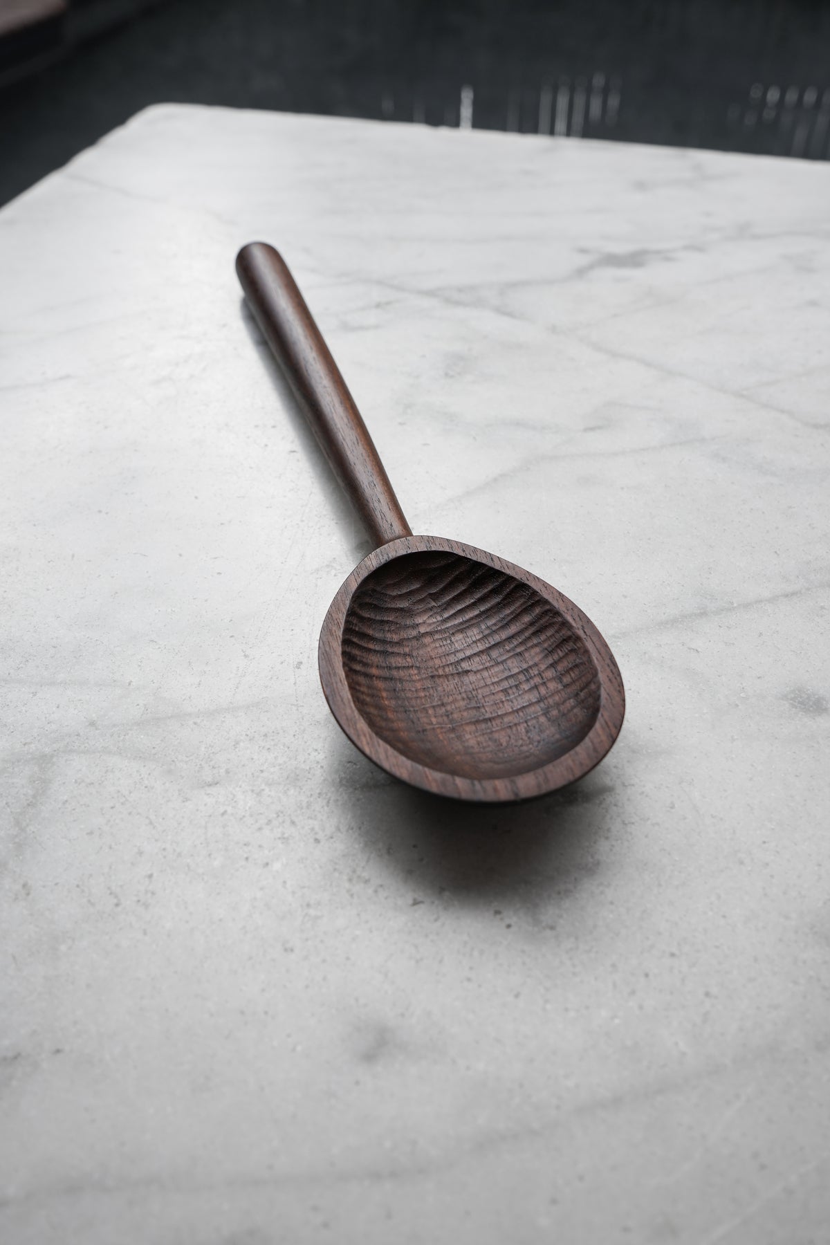 Oval Cooking Spoon - Walnut Wood