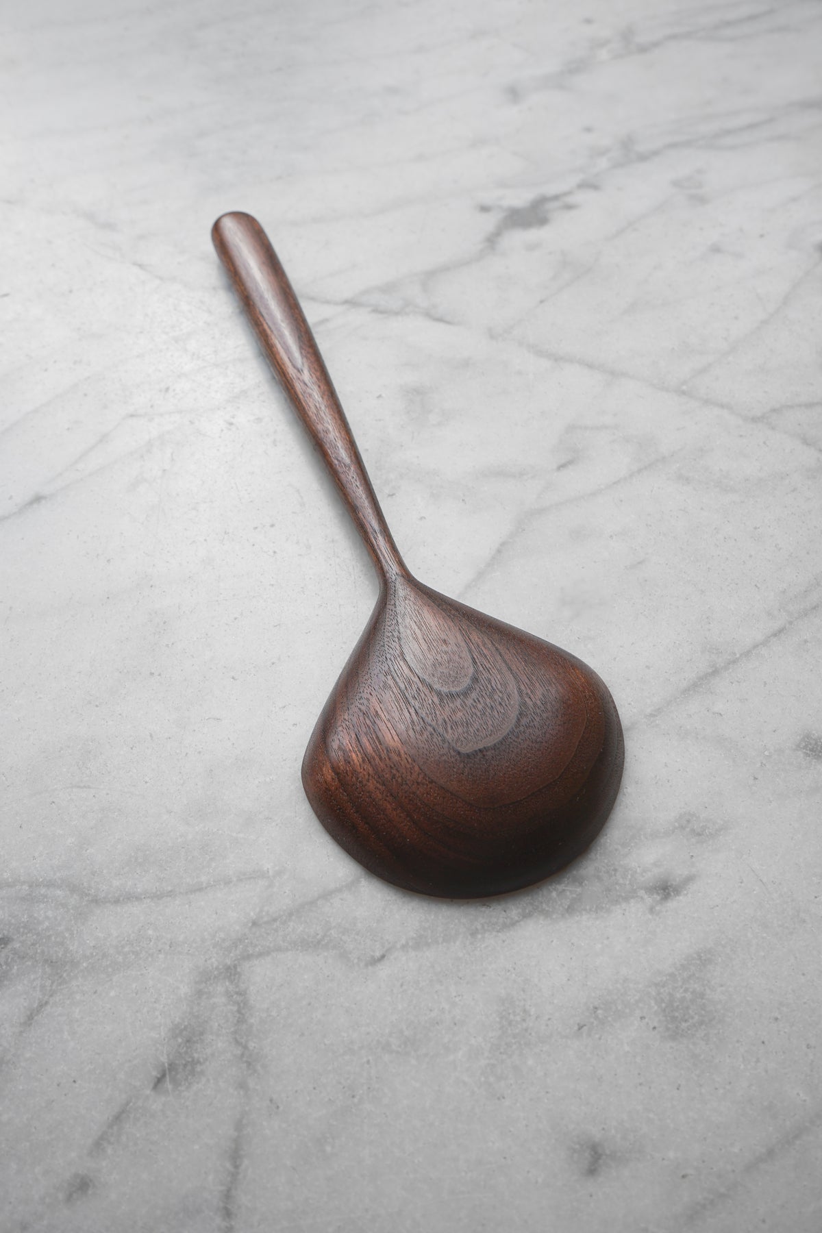 Large Shell Cooking/Serving Spoon - Walnut Wood
